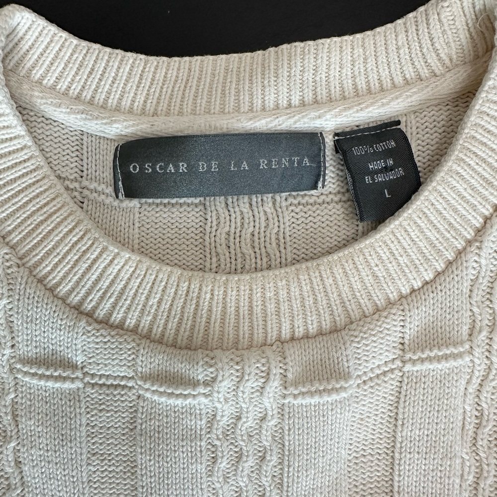 Oscar de la Renta Cream Sweater